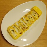 とろろ昆布と花かつおの卵焼き